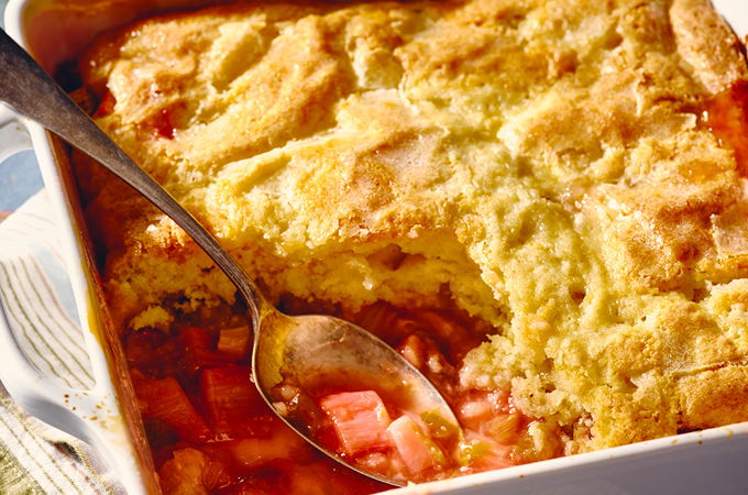 Sugar-Glazed Rhubarb Cake