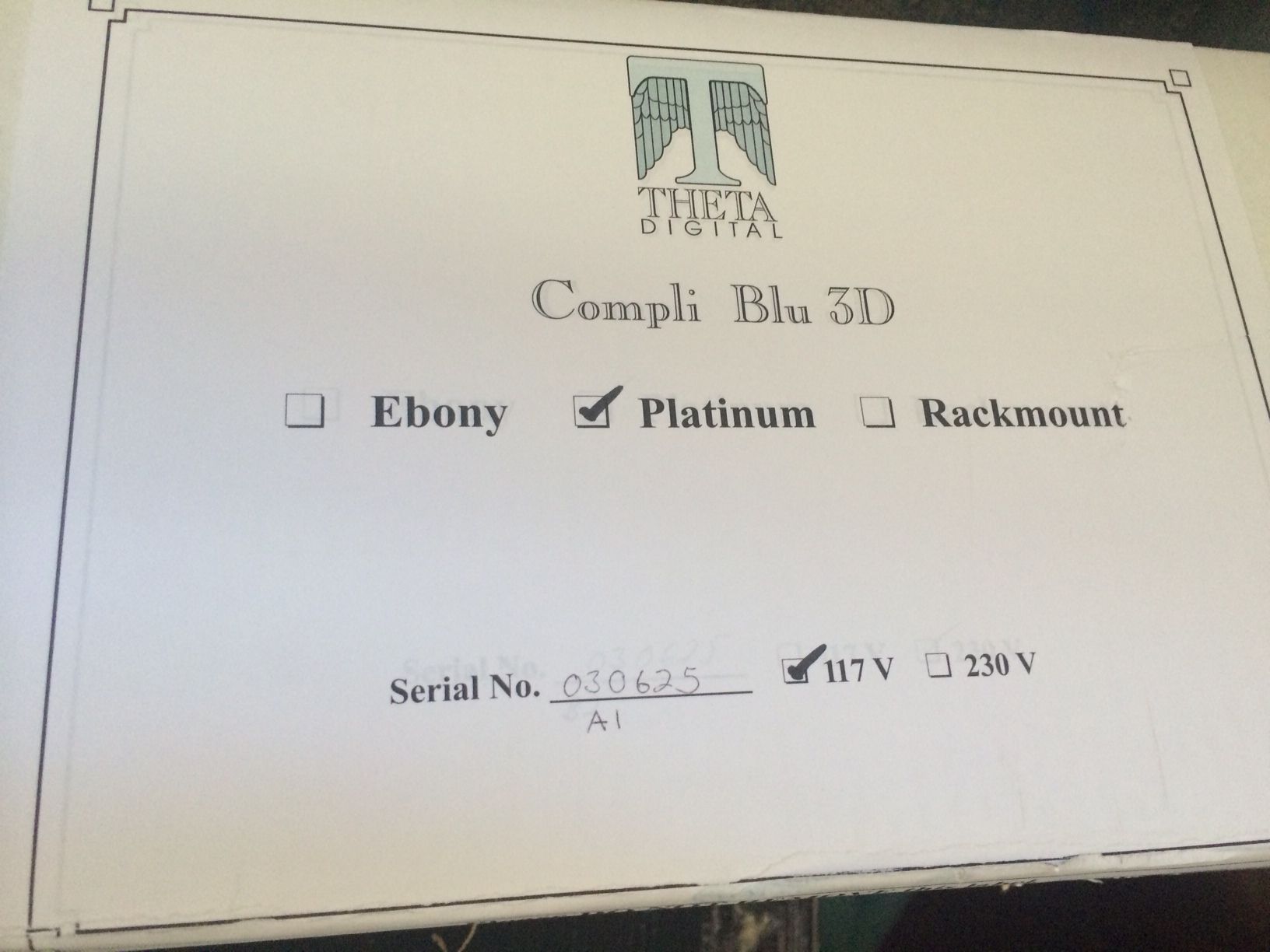 Theta Digital Compli Blu 3D Pristine Condition 3