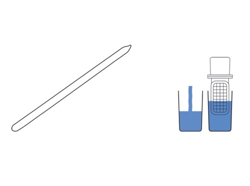 Schema of a nomad tester and a sampling stick