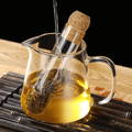 transparent tea infuser with cork - brewing