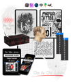 Lettering Brush Set for custom calligraphy, complete with numbers and grids, plus video tutorials.