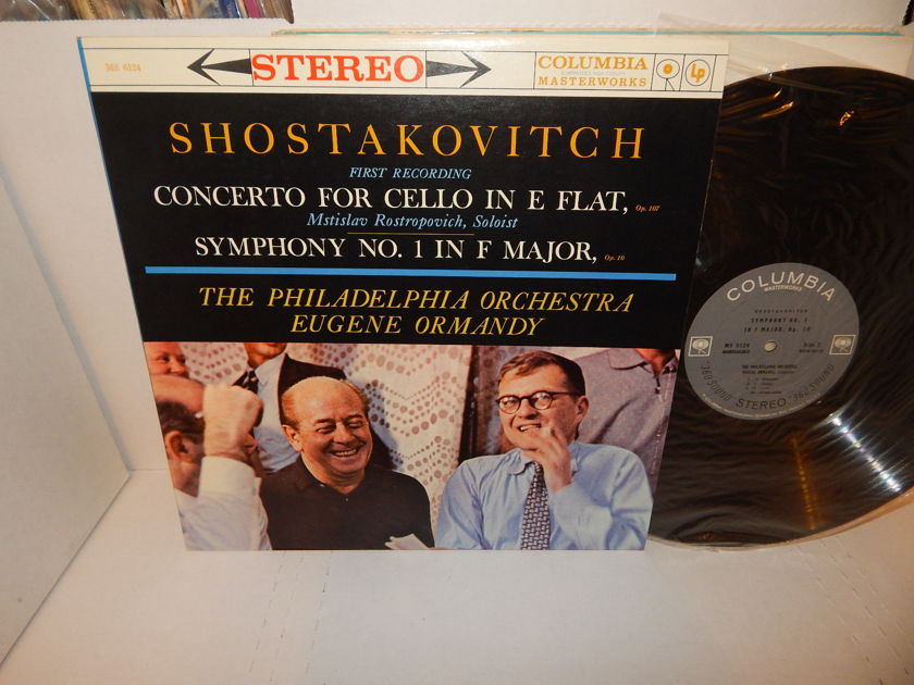 SHOSTAKOVITCH Concerto - For Cello in E Flat Rostropovich Ormandy 1960 2 eye LP NM
