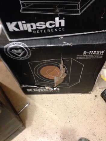 Klipsch r-112sw damaged box r-112sw