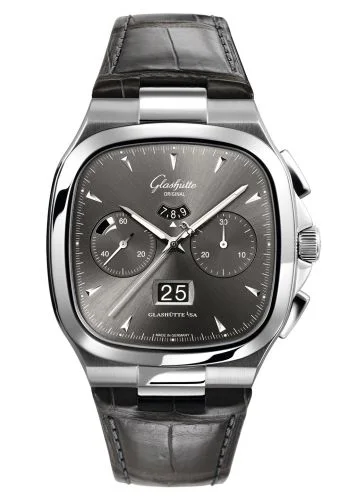 Seventies Chronograph Panorama Date Ruthenium / Alligator / Folding