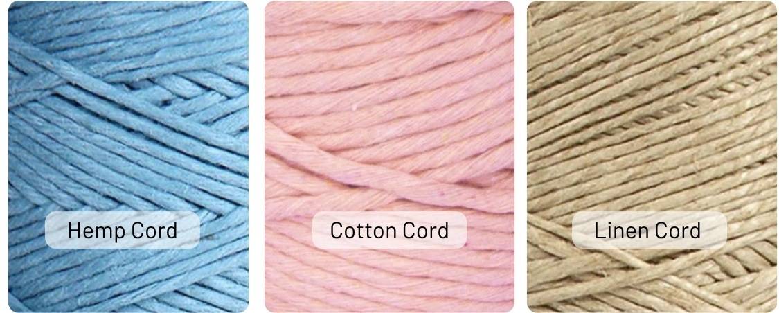 macrame cord 1mm vs 6mm
