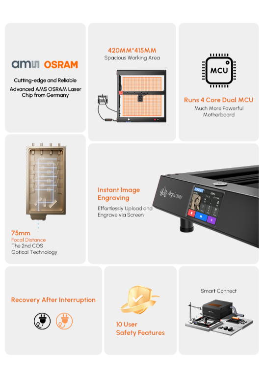 AlgoLaser Delta 40W Diode Laser Engraver