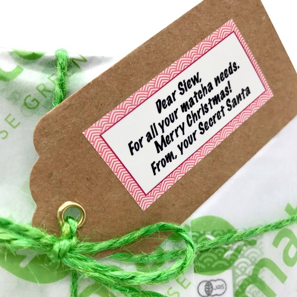 Personalised gift tag matcha gift set