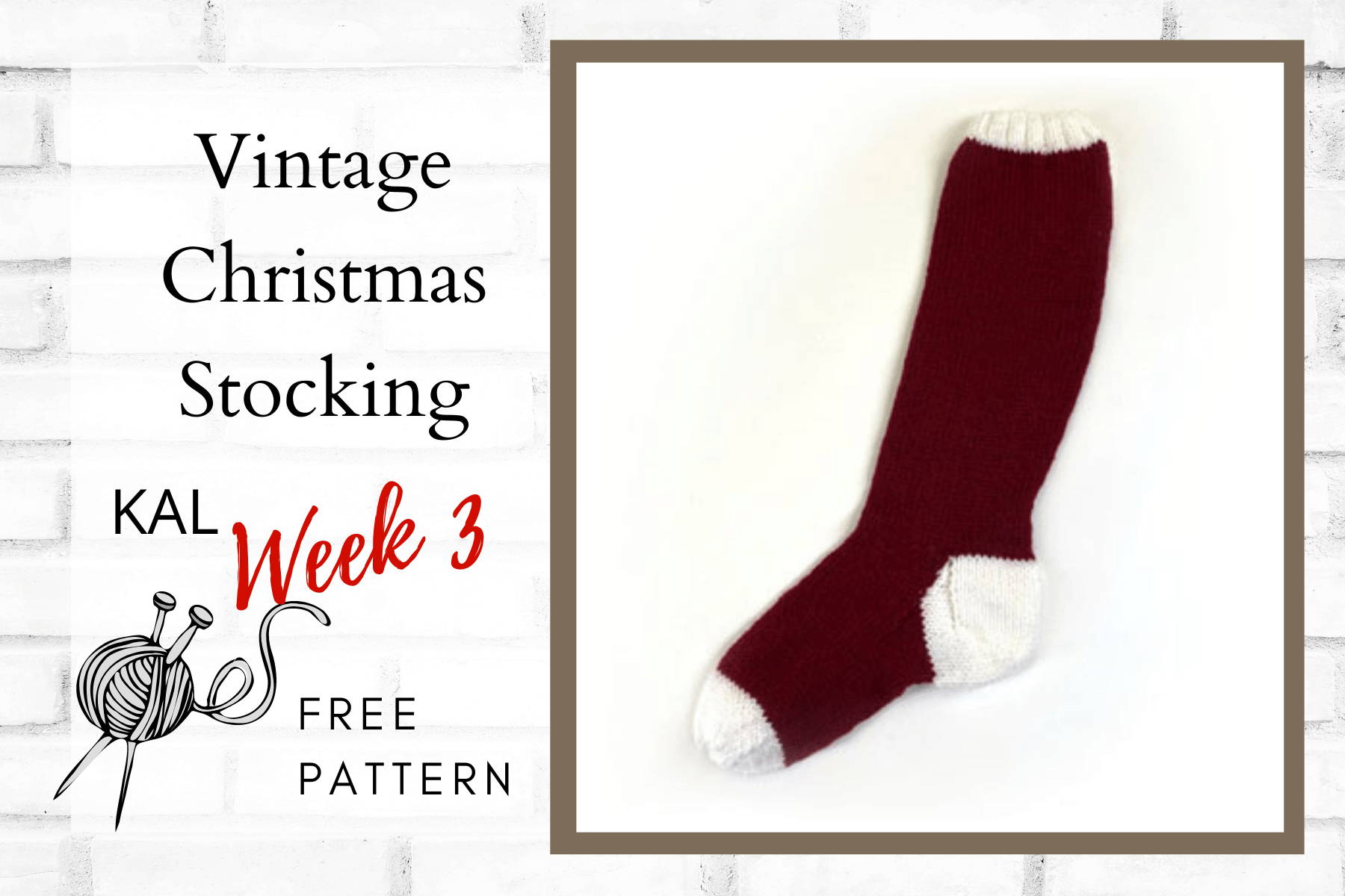 Knit Christmas Stocking Plain
