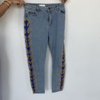Sandro Paris Embroidered Flame Jeans