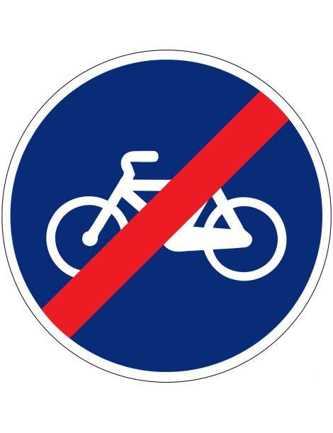 señal de fin de vía reservada para ciclos