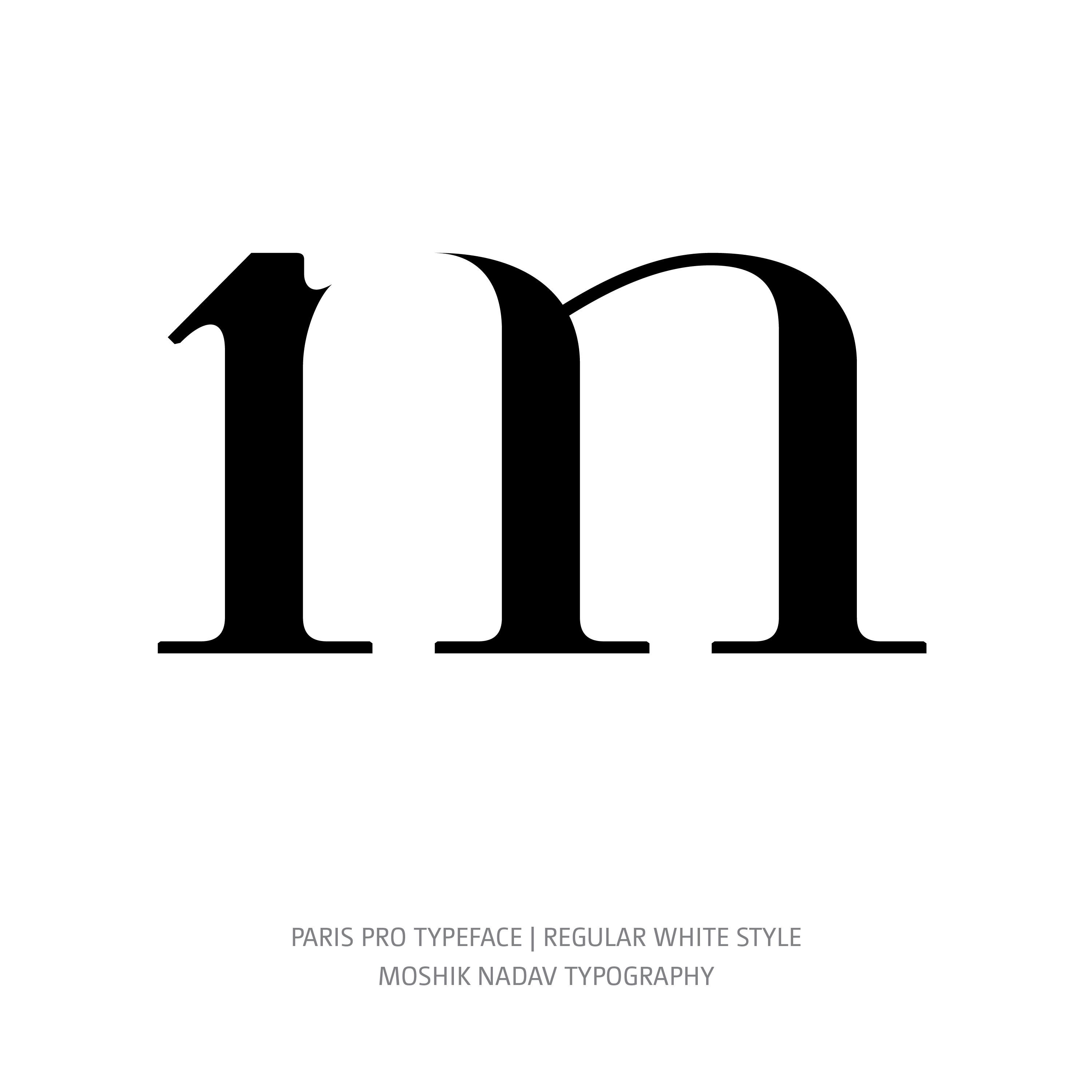 Paris Pro Typeface Regular White m