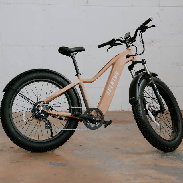 An Aventon Aventure electric fat tire bike