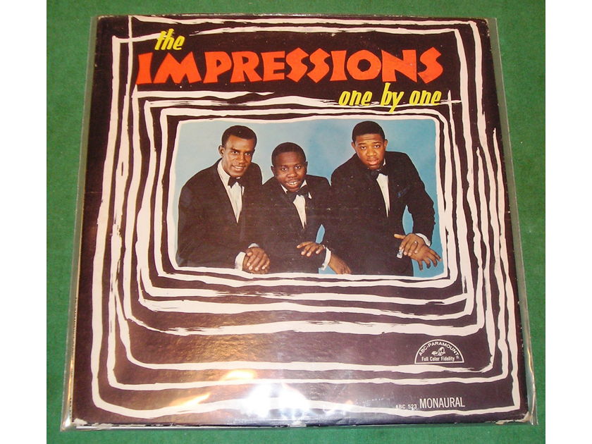 THE IMPRESSIONS *ONE BY ONE & KEEP ON PUSHING*  - ***ABC ORIGINAL PRESS - MASTERED at BELL SOUND*** 8/10
