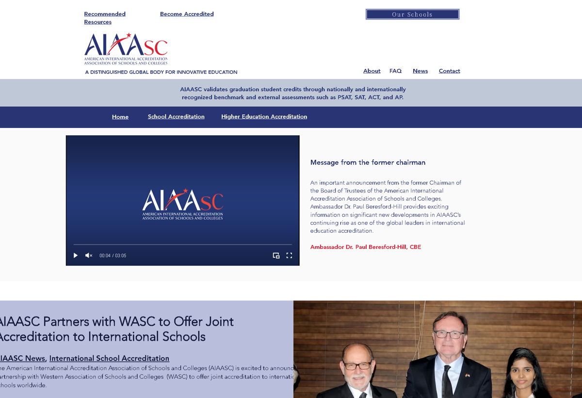 Screenshot of AIAA, from the blue websites collection.