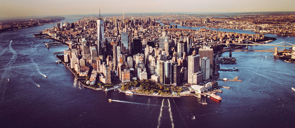 Aerial view of New York City