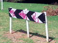 graffiti safewipe removes red tag from street sign