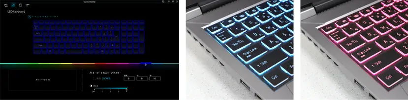 キーボード：バックライト対応ゲーミングキーボード