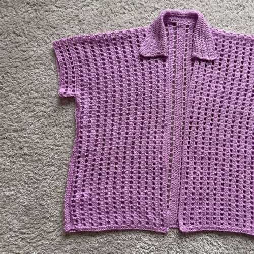 Crochet Mesh Shirt Written Pattern