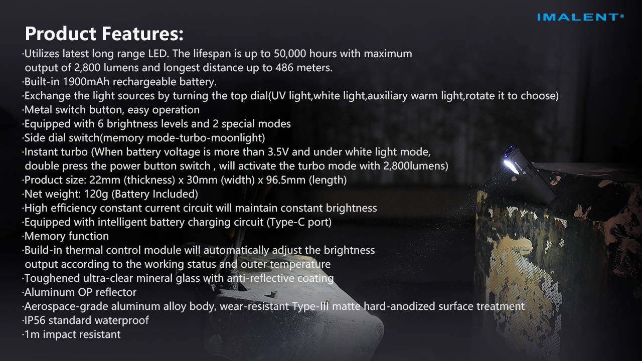 IMALENT GR35 4 in 1 EDC Flashlight