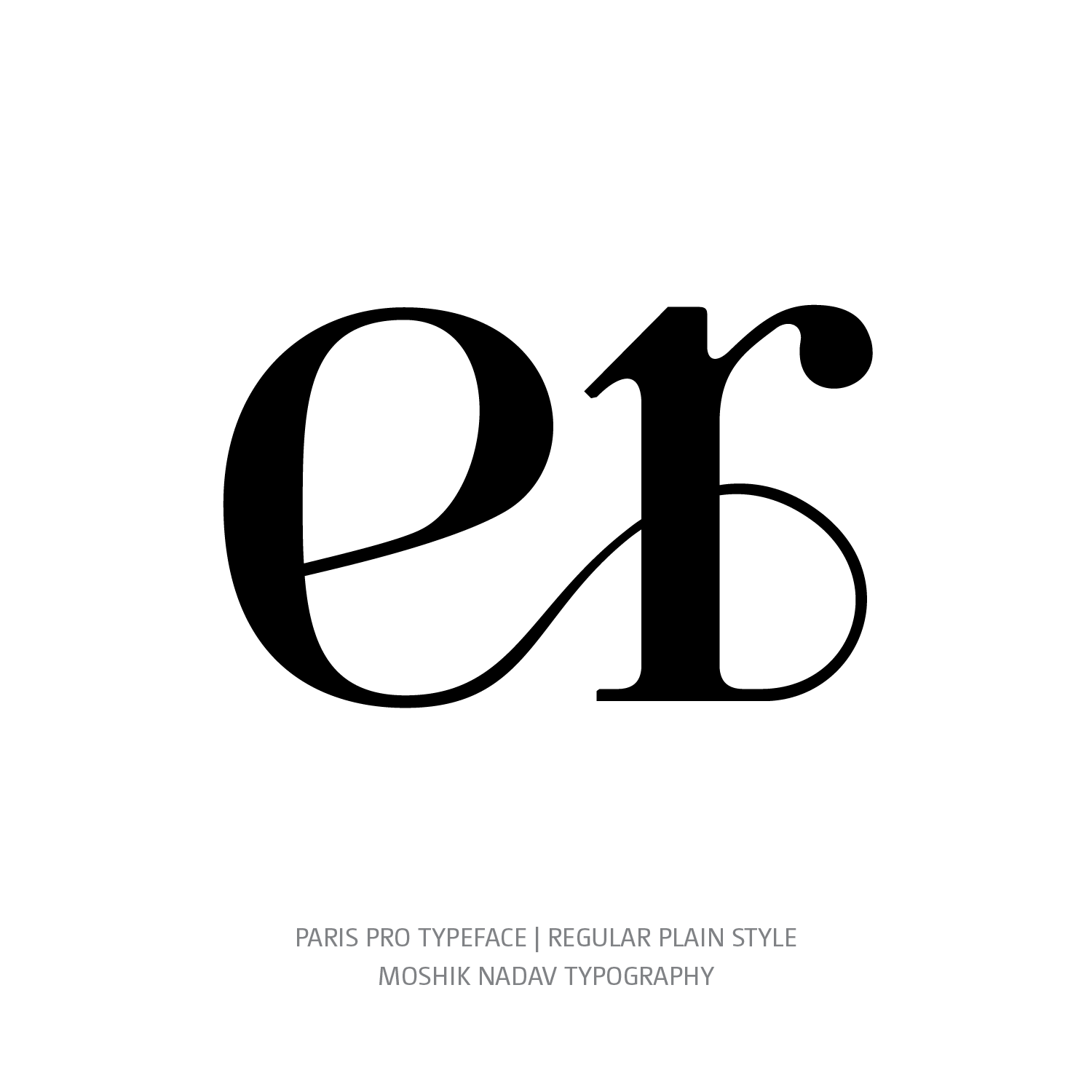 Paris Pro Typeface Regular er ligature