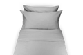 LEVIA Bezug im Bett Flanell Baumwolle - Grau