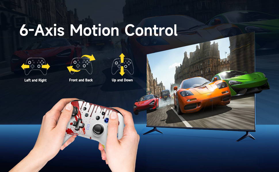 EasySMX 9124 Pro switch controller wireless connection with 6-axis motion control