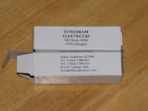 TUNGSRAM 12AX7 MATCHED LOW NOISE PAIR NOS TUBE STORE TE...