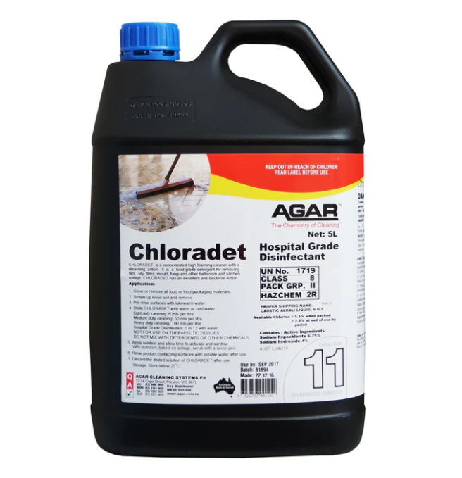 Agar Chloradet Chlorinated Cleaner and Sanitiser