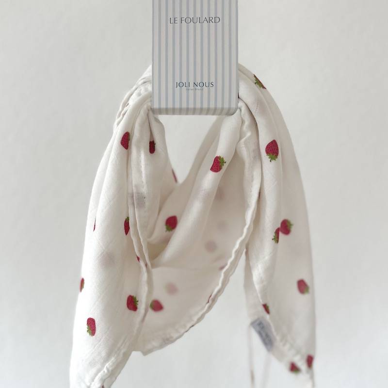 foulard raffiné pour bébé et enfant, en coton doux et bambou et respirant, certifié OEKO-TEX, idéal pour compléter une tenue d’enfant chic et confortable
