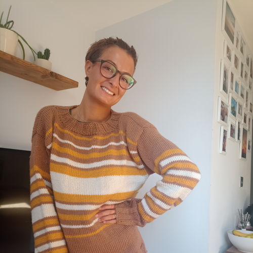 The stripes on stripes sweater - knitting pattern
