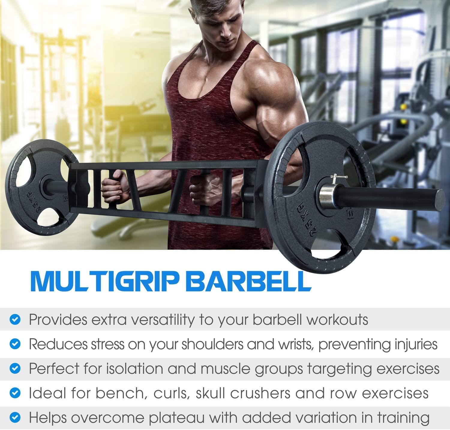 Yes4All Multi Grip Barbell positives