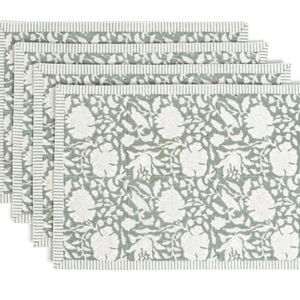 Set of 4 Hand-Blocked Placemats