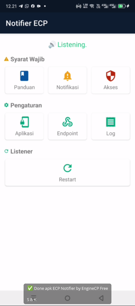 Aplikasi Notifikasi ECP
