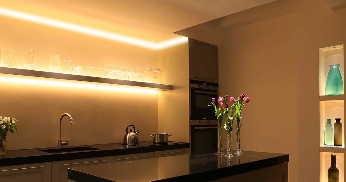 3000k Warm White LED Strips Display Cabinet