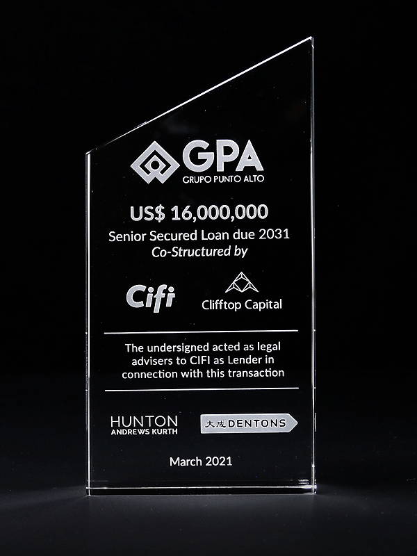 Crystal Manhattan Award - Custom Deal Toy