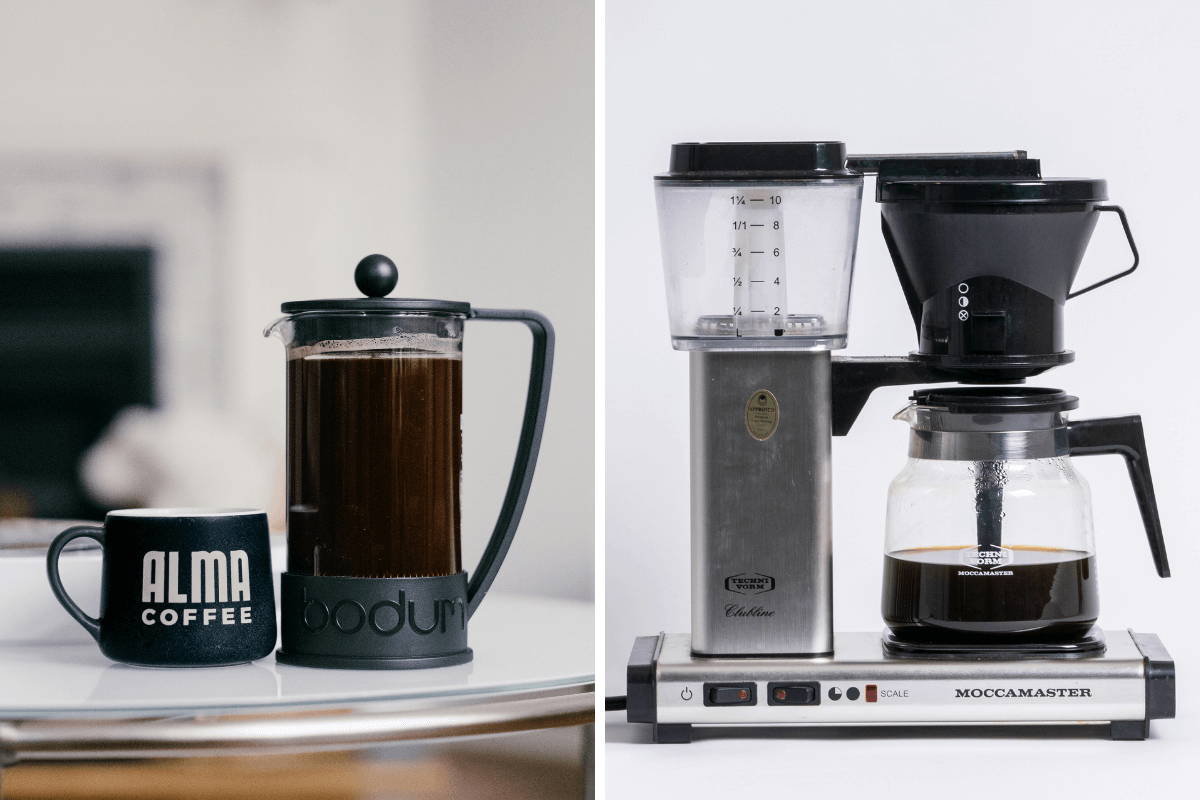 French Press and Drip Machine