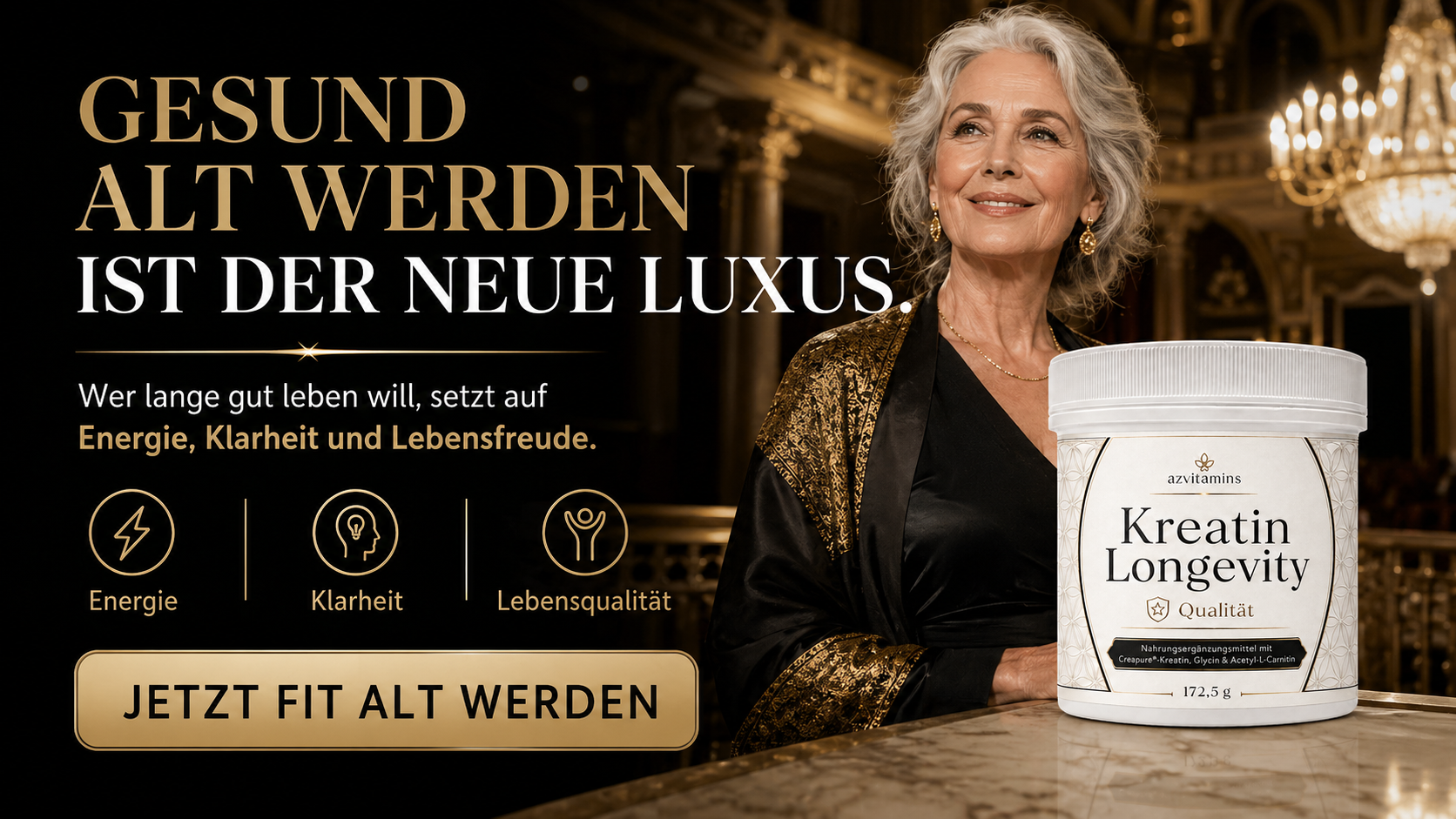 AZ-VITAMINS - KREATIN LONGEVITY Angebot und finale Routine-Entscheidung.