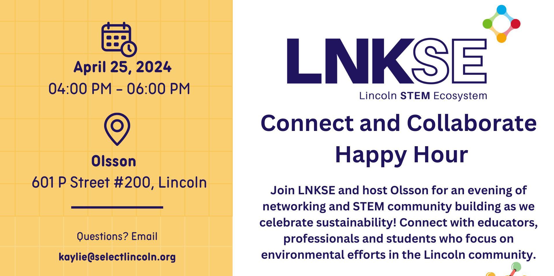 Connect and Collaborate Happy Hour with LNKSE promotional image
