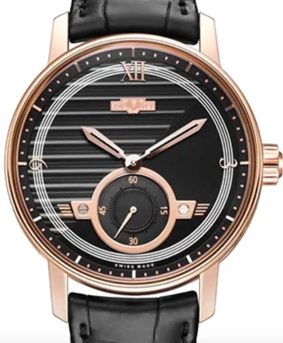DeWitt Academia Small Second Rose Gold Black Dial