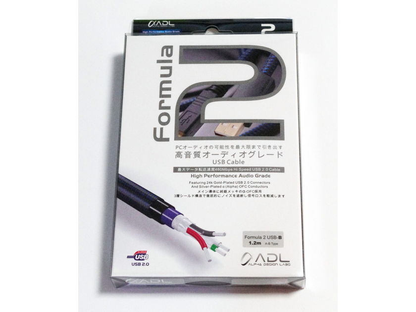 Furutech - Alpha Design Labs Formula 2 USB 2.0 Cable  (A-B Type) 1.2 M New in Box