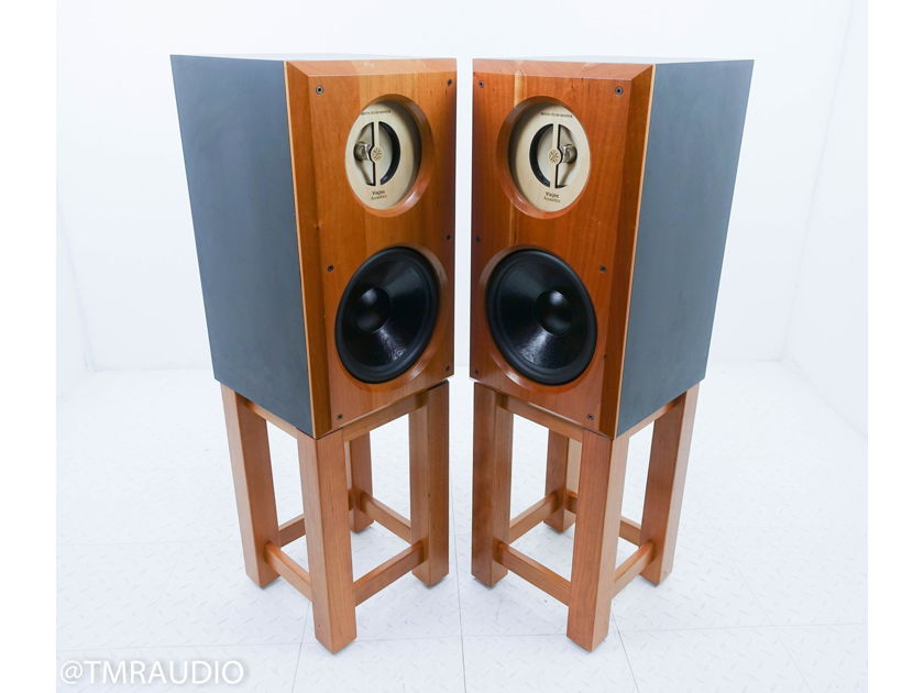 Viking Acoustics Briton Hybrid Studio Monitors Cherry Pair; Stands; DC10Audio (15254)