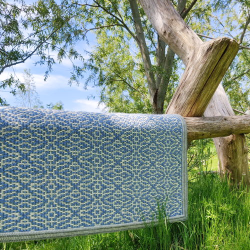 Blue Arabesque Deken