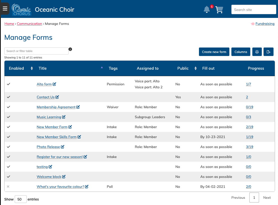Orgcode Forms Forms