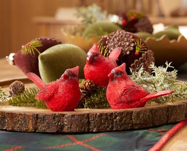 Raz Imports Wooden Sleigh With Winter Natural Arrangement and Pinecone Christmas Home Decor