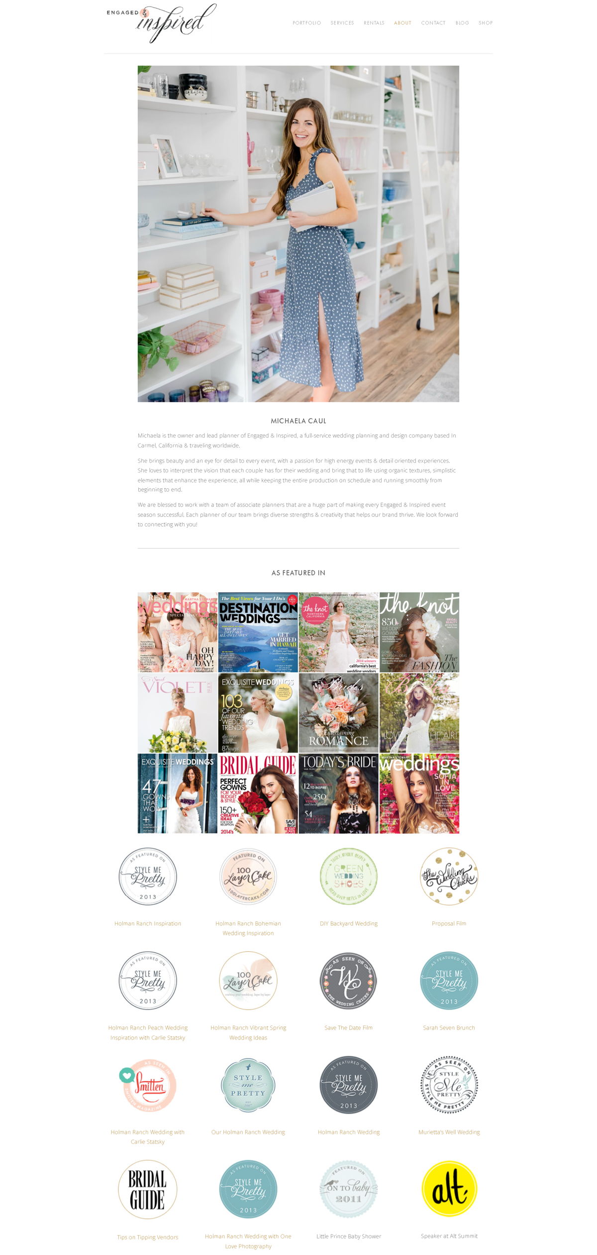 Screenshot of Engaged & Inspired , from the about us page examples collection.