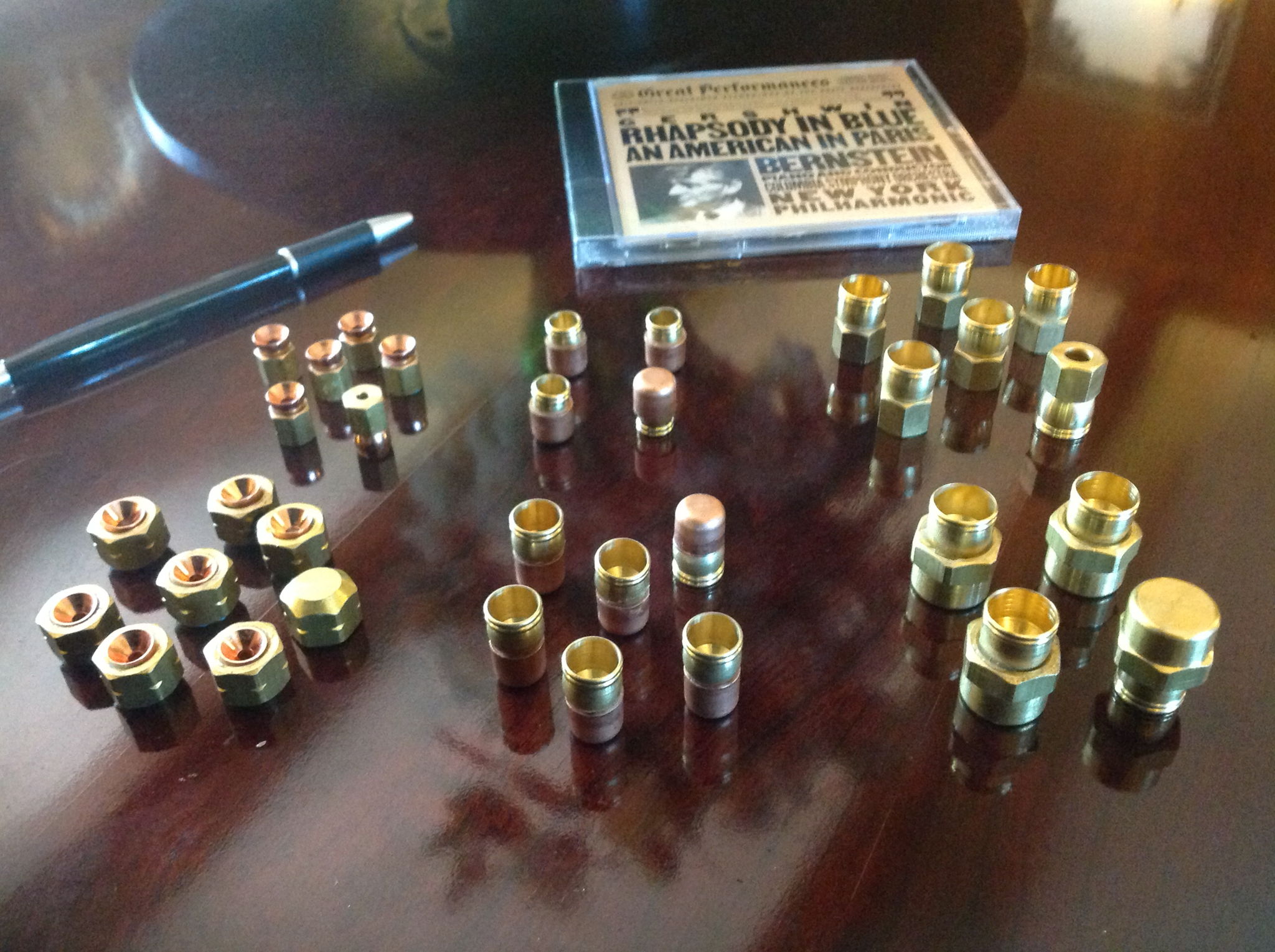 The final six resonator types I tested