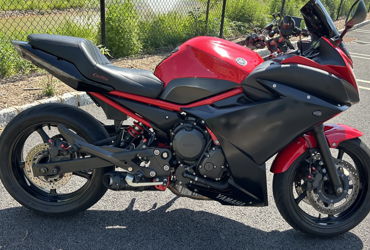 2015 YAMAHA FZ6R RED/WHITE motorcycle for rent near Flemington, NJ