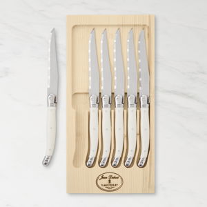 Jean Dubost Laguiole Steak Knives, Set of 6 WHITE