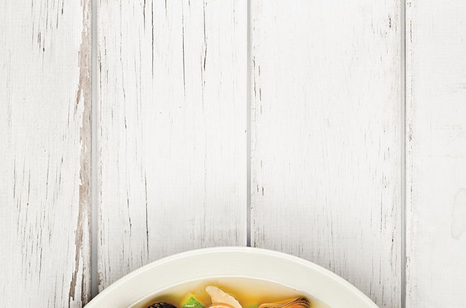 Summer Seafood Minestrone Soup