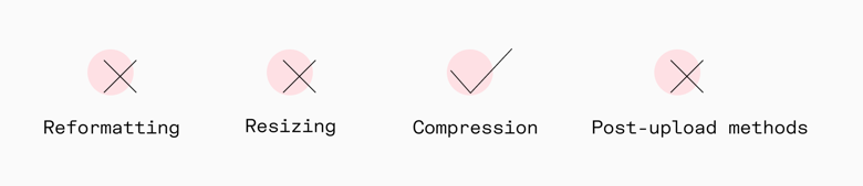 TinyPNG or Compressor tools usually manage only image compression TinyPNG or Compressor tools usually manage only image compression